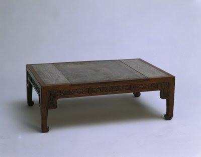 图片[1]-Phoebe carved frame inlaid with silver carving scale table Kang table-China Archive